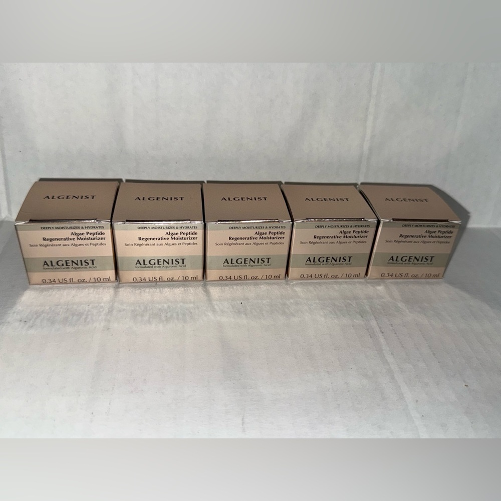 5 for $35 Algenist Algae Peptide Regenerative Moisturizer Size .34 oz Brand New